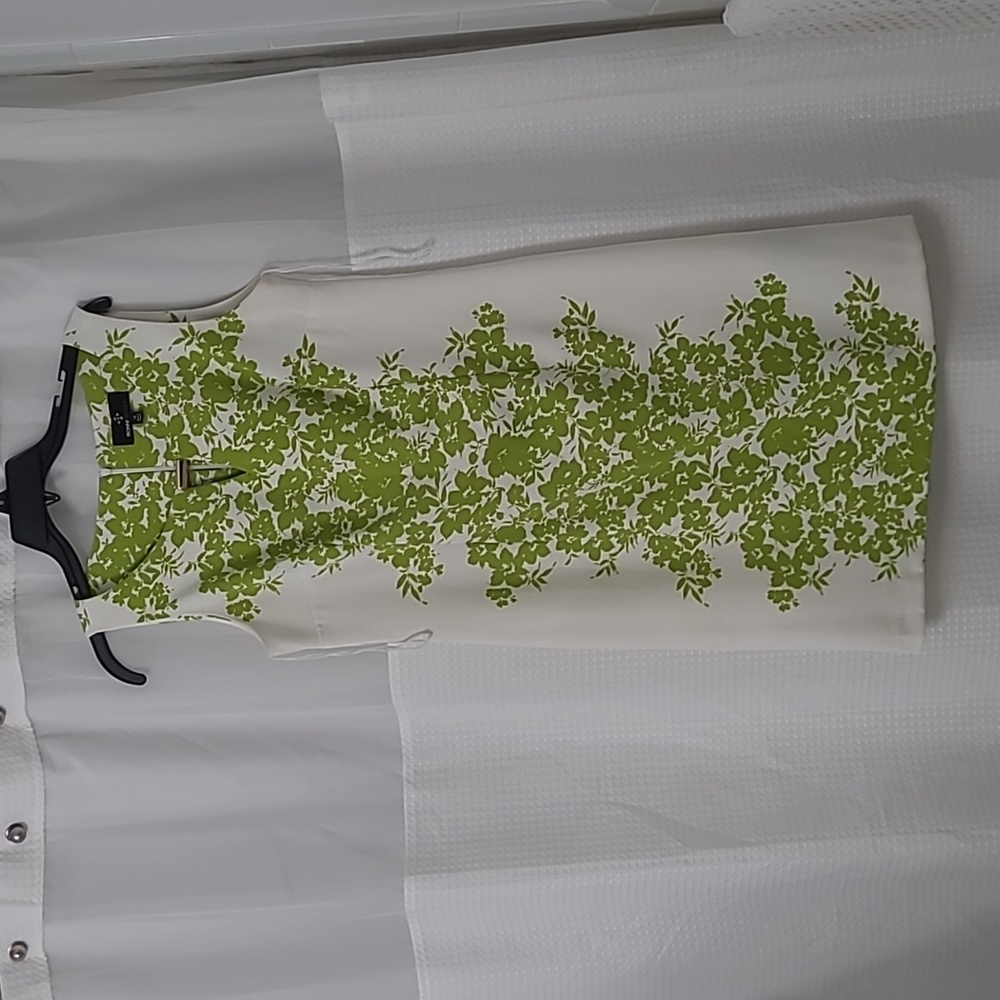 Ronni Nicole Women’s Dress | Floral - print Midi Green/White | Size: 10